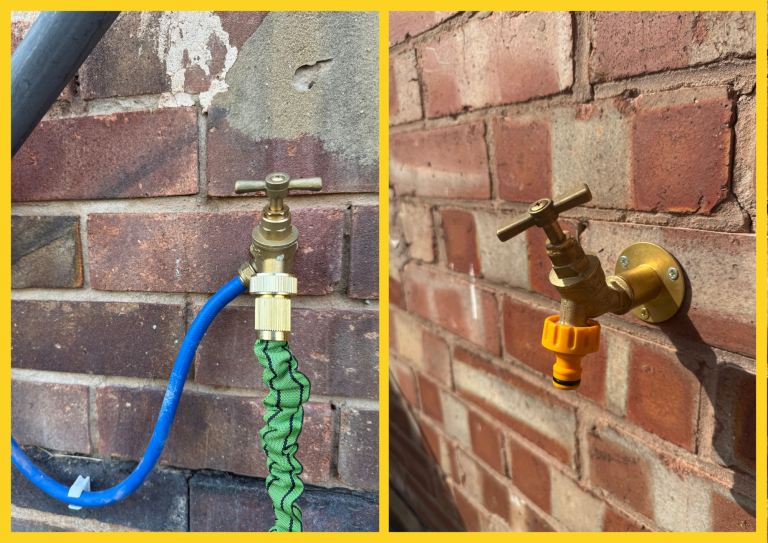 outdoor tap installation two different neatly installed outdoor taps